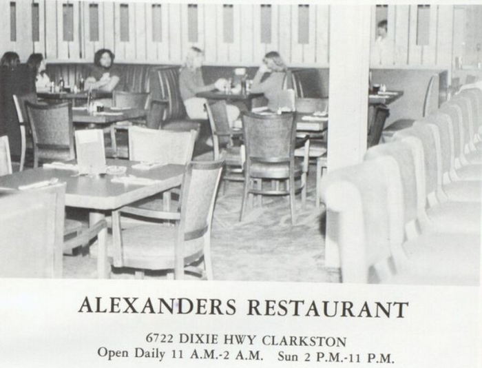 Tally-Ho Restaurant - Old Yearbook Ad For Alexanders